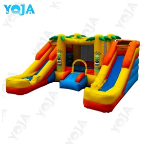 Château gonflable <span class=keywords><strong>Coco</strong></span> Style à double toboggan 4x5x2.5M en PVC avec toboggan pour les fêtes d'enfants en plein air - Product Image 5