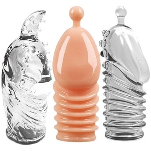 Wolf Fang Sheath <b>TPE</b> Penis Cover Transparent Skin Tone For Adult Use Male Sex Toy - Product Image 1