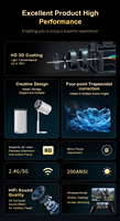 Projecteur vidéo portable FEELWOW TS-7 Android 13 LCD 4K, projecteur de cinéma avec WiFi BT, projecteur intelligent vidéo