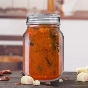 Pots de maçon <span class=keywords><strong>en</strong></span> verre ambré 16oz 32OZ avec large ouverture Grands pots de maçon <span class=keywords><strong>en</strong></span> verre avec couvercles hermétiques Pot de confiture de fermentation de cornichon - Product Image 6