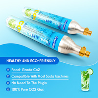 Cylindre de CO2 pour machine à soda 0,6 L, facile à utiliser, réservoir de CO2 de qualité alimentaire pour usage commercial dans les bars et restaurants