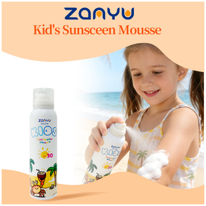 Mousse Solare per Bambini <span class=keywords><strong>SPF30</strong></span>+ Delicata Ipoallergenica Senza Profumo Schiuma Solare per la Cura della Pelle Sensibile dei Bambini - Product Image 2