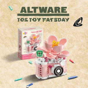 Nouveauté 2025 : Série Appareil Photo Rétro Fleur Éternelle – Blocs de Construction Microparticules, Jouets Éducatifs à Assembler, Cadeau Tanabata, ABS - Product Image 3