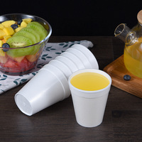 200 pièces, MOQ faible, logo personnalisé, gobelets en polystyrène blanc jetables de 16 oz