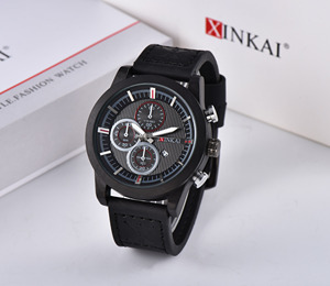de los hombres <span class=keywords><strong>reloj</strong></span> de pulsera correa de cuero logotipo personalizado <span class=keywords><strong>reloj</strong></span> de cuero de aleación de cuarzo OEM relojes de pulse - Product Image 5