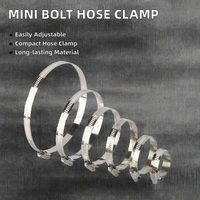 Collier de serrage réglable en acier inoxydable de style américain pour tuyau d'arrosage, type mini-boulon, avec garantie de 3 ans pour usage industriel général