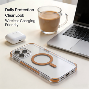 Coque magnétique Ins Style en TPU et PC pour <span class=keywords><strong>iPhone</strong></span> 18 Air 17 Pro Max 16, avec cadre d'appareil photo bicolore et béquille, Vente directe usine - Product Image 2