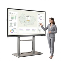 Pizarra Electrónica Interactiva OEM de 75 Pulgadas 4K con Panel Táctil de 20 Puntos, Cámara de 48MP, Sistema Operativo Android/Windows para Reuniones de Oficina y Capacitación