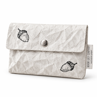 Pochette à pression en papier kraft lavable, sac de rangement portable pour clés, téléphone, cosmétiques, accessoires, essentiels de voyage