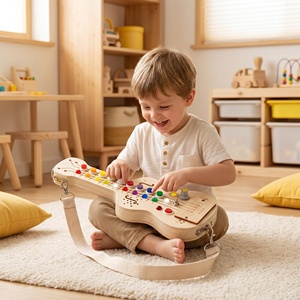 Maracas in Legno per Bambini con <span class=keywords><strong>Spartito</strong></span> Musicale, Strumenti Musicali in Legno Non Tossici per Bambini - Product Image 6