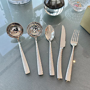 DF BC Juego de Cubiertos de Acero Inoxidable Martillado, Ecológico, Tenedor, Cuchillo y Cuchara para Bodas, Regalo de Navidad - Product Image 5