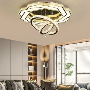 Candelabro de <span class=keywords><strong>techo</strong></span> de cristal K9 de lujo moderno, luz de <span class=keywords><strong>techo</strong></span> de montaje empotrado, lámpara de <span class=keywords><strong>techo</strong></span> con forma de flor, accesorio de luz Led para el hogar - Product Image 6