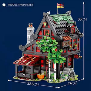 Vente en gros 66017 Hôtel croisé Siècle européen Hôtel Modèle créatif Vue sur <span class=keywords><strong>la</strong></span> rue Maison Jouet transfrontalier Décoration de <span class=keywords><strong>la</strong></span> maison - Product Image 4