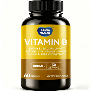 Oem/Odm Volwassen Vitamine B-Energie En Cellulaire Ondersteuningscapsules Verrijkt Met L-Arginine En L-Taurine Voor Stressvermindering - Product Image 1