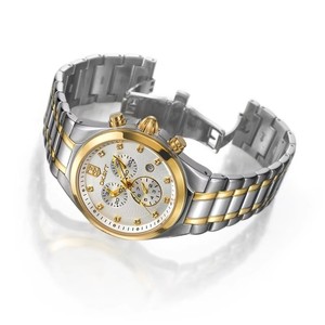 นาฬิกาข้อมือผู้ชายสแตนเลสสตีลหรูหราใหม่ แสดงวันและวันที่ กันน้ำ 10ATM เรืองแสง ควอตซ์ - Product Image 1