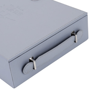 Tùy Chỉnh Logo Dập Nổi Bàn Giao Hộp Da PU Lưu Trữ Chìa Khóa Trường Hợp Tài Liệu Tổ Chức Hộp - Product Image 3