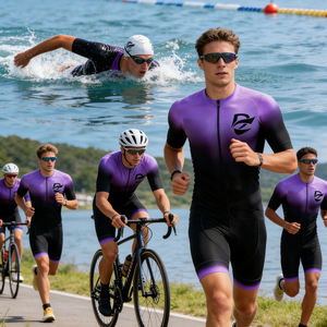 <span class=keywords><strong>Combinaison</strong></span> de <span class=keywords><strong>triathlon</strong></span>, haut et short respirants à séchage rapide, résistants au vent, colorés, tenue de compétition sportive professionnelle de <span class=keywords><strong>triathlon</strong></span> - Product Image 5
