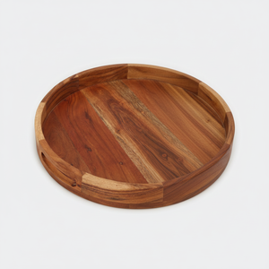 Plateau de service élégant en bois fait main écologique avec rangement multifonctionnel au design inspiré du ballet pour la maison et les cadeaux - Product Image 1