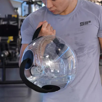 Haltère gonflable réglable rempli d'eau, ballon de gym en PVC, ballon d'exercice pour adultes unisexe, durable, antidérapant, entraînement de force, fitness