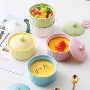 Bol de cuisson en céramique avec couvercle, résistant au four, pour crème brûlée – Vente chaude - Product Image 5
