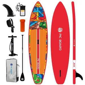 Tabla de Paddle Board PIC, tabla de surf de PVC inflable rusa de Europa, con accesorios completos, servicios de diseño gratuitos