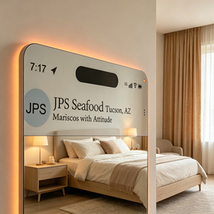 Customized Modern Acrylic Social Media-style LED <strong>Mirror</strong> with <strong>Light</strong> Backlighting Touch Sensor Switch for Living Room and Gym Area - Product Image 3