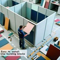 Cloison Modulaire Temporaire pour Bureau, Mobilier de Bureau Modulaire, Cubicles pour Espaces Ouverts, Centres Commerciaux, Hôtels
