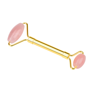 Slimming Massager Roller Gua <span class=keywords><strong>Sha</strong></span> Set Quartz Jade Natural Rose quartz roller Stone customized OEM Box - Product Image 1