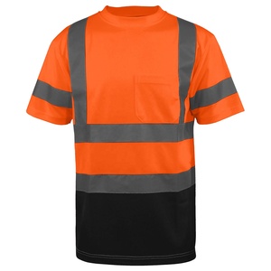 Men's High Vis Reflective Work T <b>Shirt</b> Safety Construction Workwear Breathable Quick Dry Fluorescent Polyester <b>Mesh</b> <b>Shirt</b> Custom - Product Image 3