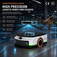 Robot logistique de haute précision Robotphoenix 400 kg, châssis AMR avec vision 3D intégrée pour les tâches logistiques complexes en usine