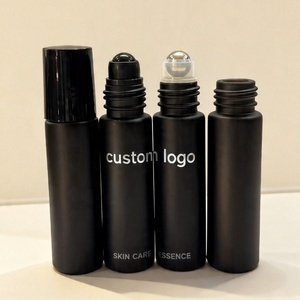 Envase Personalizado Pequeño para Aceite Cosmético en Roll-on, 5ml 10ml, Mini Botella de Vidrio Ámbar Esmerilado para Viaje, Fabricación de Botellas Roll-on - Product Image 2