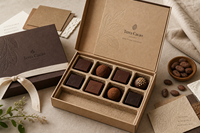 Maßgefertigte Premium Schokoladengeschenkboxen aus Lebensmittelechtem Öko-Karton. .