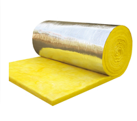 Rouleau de laine de verre Kalax haute densité jaune / Laine de verre recouverte de feuille d'aluminium, excellente isolation thermique et absorption acoustique