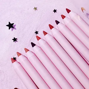 Wholesale No Name Lip Liner Pencil Vegan Light Pink Lipliner Waterproof Private Label Retractable Gel Lip Liner