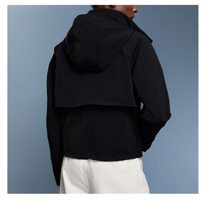 Vestes de cyclisme et de course pour femmes et filles, fermeture éclair intégrale, imperméables, légères, <span class=keywords><strong>coupe</strong></span>-<span class=keywords><strong>vent</strong></span>, à capuche, protection solaire - Product Image 4