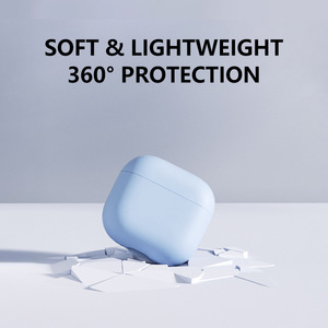 Étui de protection en silicone souple anti-rayures et antichoc pour <span class=keywords><strong>AirPods</strong></span> 4e génération, respectueux de la peau, durable, portable, protection complète - Product Image 3