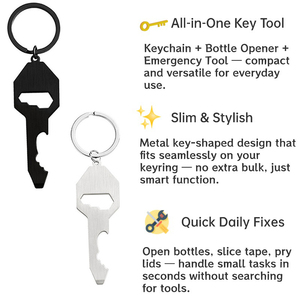 Kim loại cao cấp Keychain mở chai hình dạng quan trọng độc đáo cho thực tế và phong cách mang theo hàng ngày - Product Image 3