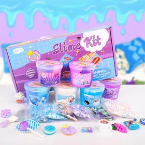 Collection de Slime Moelleux – Six Pots Thème Bonbons – Textures Extensibles, Lisses et Moelleuses – Mousse et Paillettes – Cadeau de Fêtes - Product Image 4