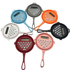 Mini Calculator Frying Pan Keychain Toy For Kids Math Learning Unisex Gift ABS Material 5 To 7 Years Age Range - Product Image 1