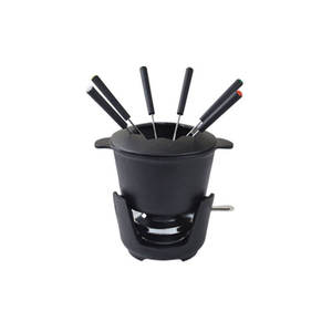 Nouvel ensemble de 6 fourchettes à <span class=keywords><strong>fondue</strong></span> et mini-pots à <span class=keywords><strong>fondue</strong></span> en <span class=keywords><strong>fonte</strong></span> écologiques pour chocolat et <span class=keywords><strong>fromage</strong></span>, vente en gros 2025 - Product Image 2