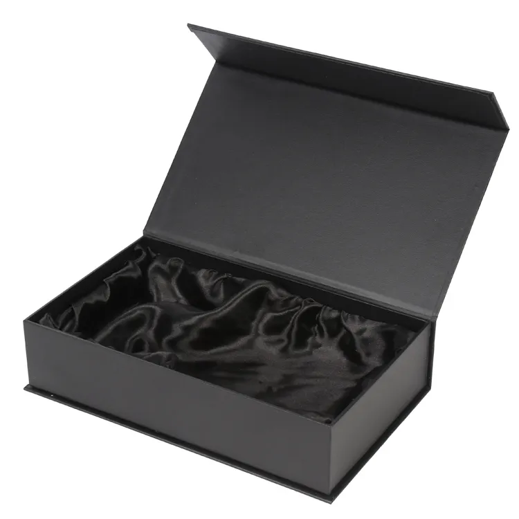 Luxury magnetic satin lined gift boxes paper hair packaging boxes custom wig boxes with logo