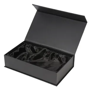 Роскошные магнитные подарочные коробки с атласной подкладкой, бумажные коробки для упаковки волос, коробки для париков с логотипом на заказ