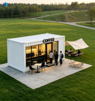 Café en conteneur maritime préfabriqué de 10/20 pieds, café modulaire portable en conteneur, design moderne pour usage extérieur, parc, villa, commerce de détail