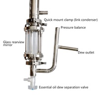 Distillateur électrique distiller de romarin arbre à thé australien extracteur d'huile essentielle pure de camomille avec séparation automatique 33l