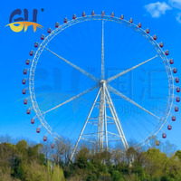 Rueda de la Fortuna Gigante de 88 Metros de Altura, Líder en la Industria, Fabricada en China, para Venta en Parques Temáticos Gigantes al Aire Libre