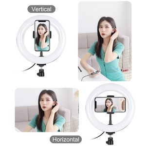 PULUZ Lampe LED USB Dimmable 3 Modes à Double Température de Couleur 7,9 Pouces avec Support Trépied et Pince Téléphone pour Vlogging et Photographie Beauté - Product Image 5