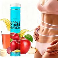 Comprimés effervescents de vinaigre de cidre de pomme pour adultes OEM, soutien immunitaire et digestif, 20 comprimés/tube