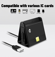 Lector de Tarjetas ZOWEETEK Todo en Uno SD TF SIM 4 en 1, Lector de Tarjetas con Chip IC ID, USB 2.0, Lector y Grabador de Tarjetas CAC SIS EMV para Windows/Mac OS