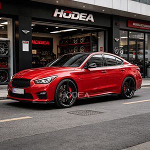 5 <span class=keywords><strong>Ruedas</strong></span> Forjadas Negras Brillantes de Doble Radiación de 18-22 Pulgadas, Llantas Monobloque Personalizadas 5x112 5x120 para BMW Tesla Audi - Product Image 5
