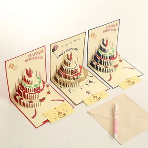 Carte de vœux d'anniversaire pour employé, faite main, style japonais, 3D stéréo, motif vent coloré, pour l'exportation - Product Image 4